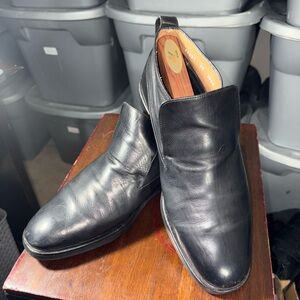 Men's Micheal Toschi Size 10 Black Leather 3/4 Slip-On Dress Shoes(124)